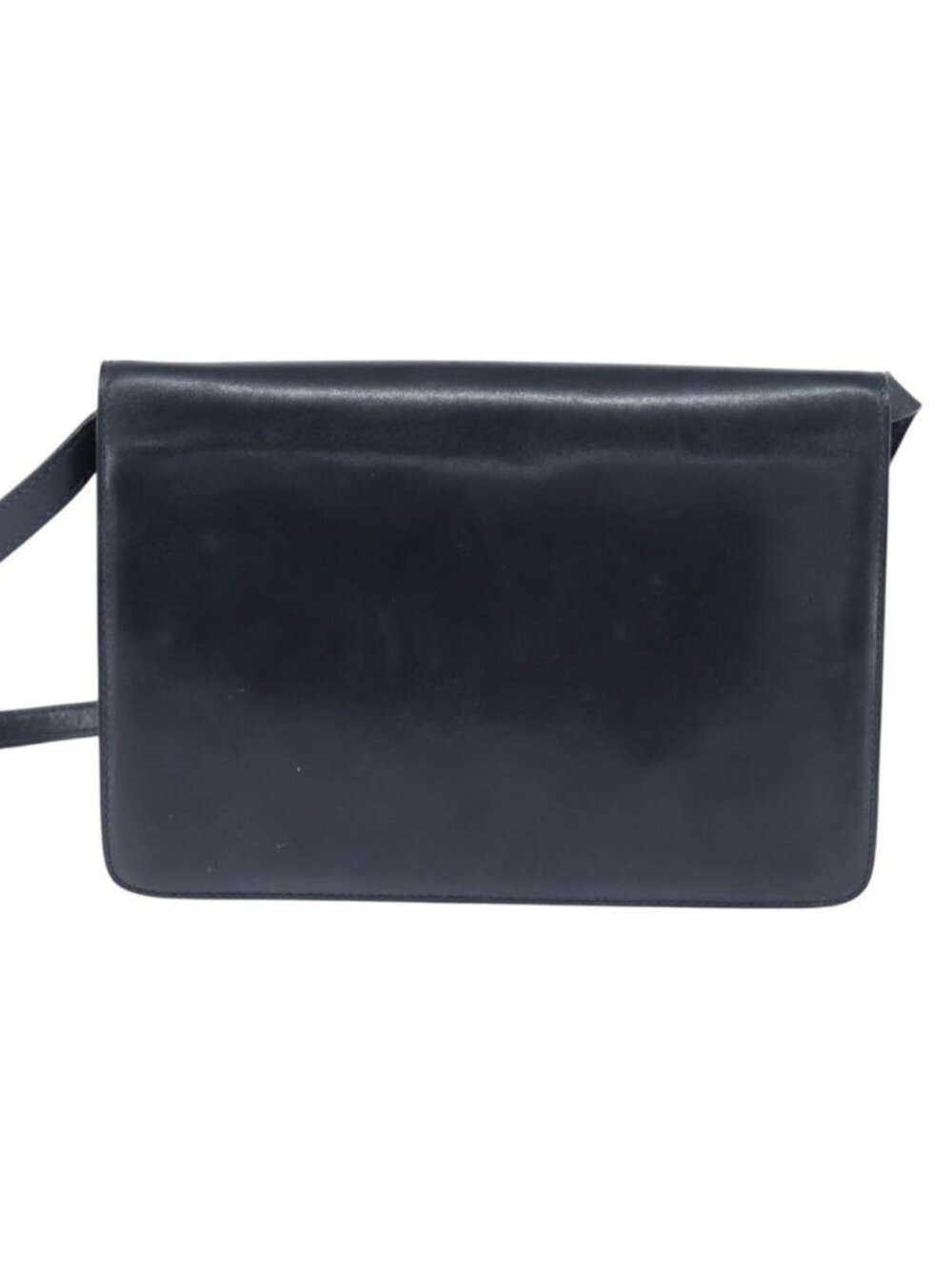 Authentic CELINE Shoulder Bag Leather Navy Gold - Picture 9 of 16